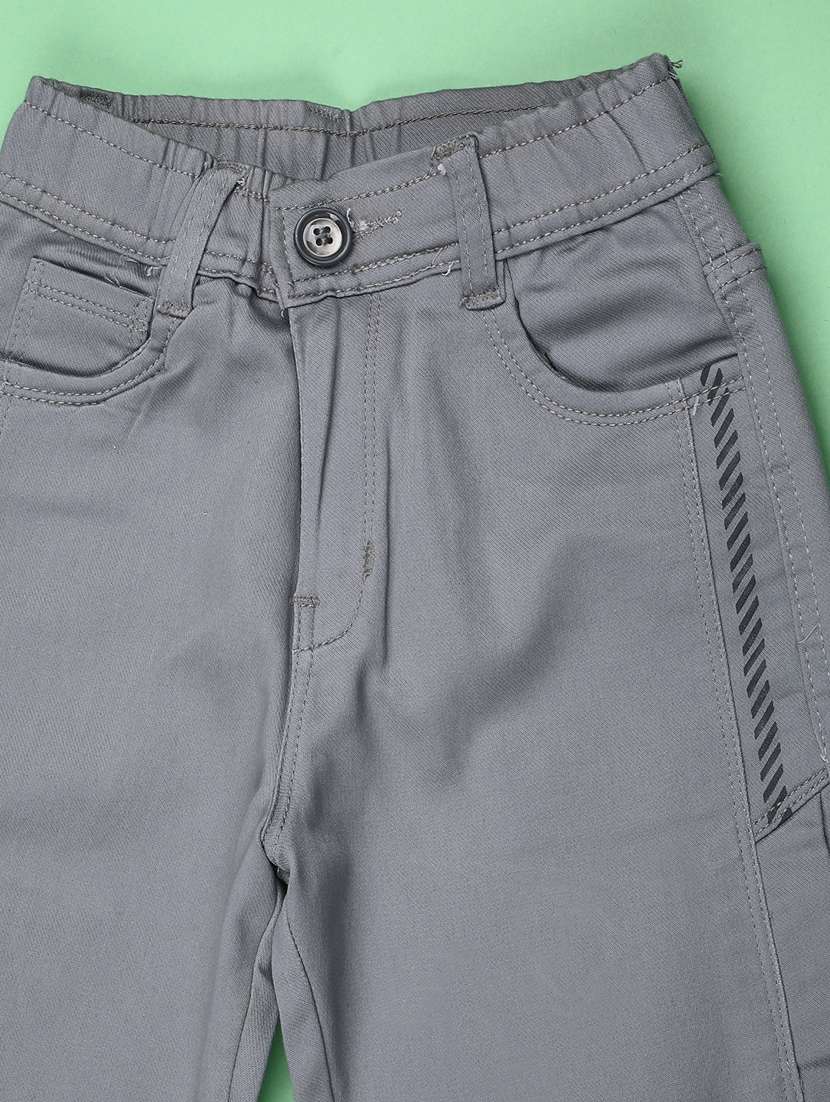 boys solid mid rise slim fit chinos - 22508719 -  Standard Image - 3
