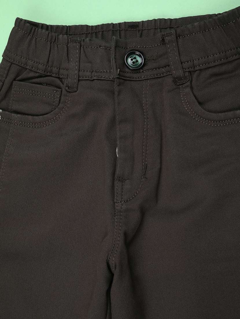 boys solid mid rise slim fit chinos - 22508720 -  Standard Image - 3