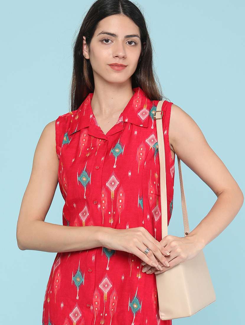 Women Printed Sleeveless A-line Dress - 22508769 -  Standard Image - 5