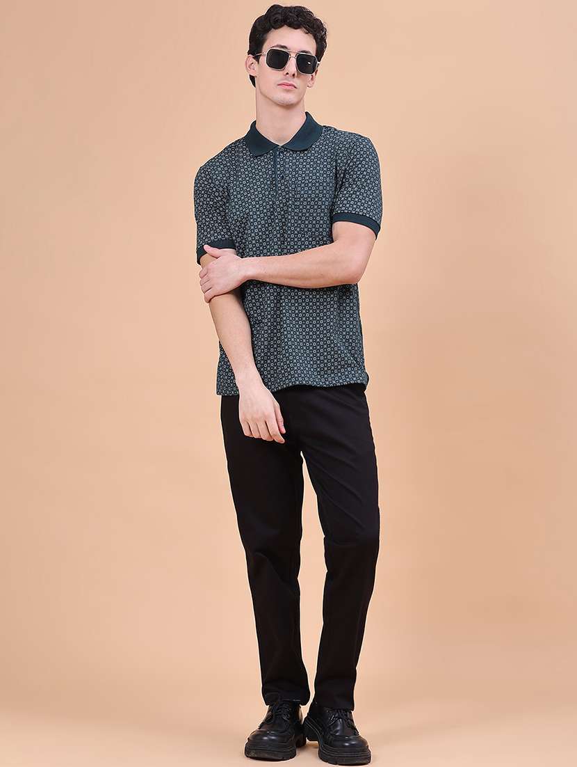 Men Printed Short Sleeve Regular Fit Polo T-shirt - 22508954 -  Standard Image - 5