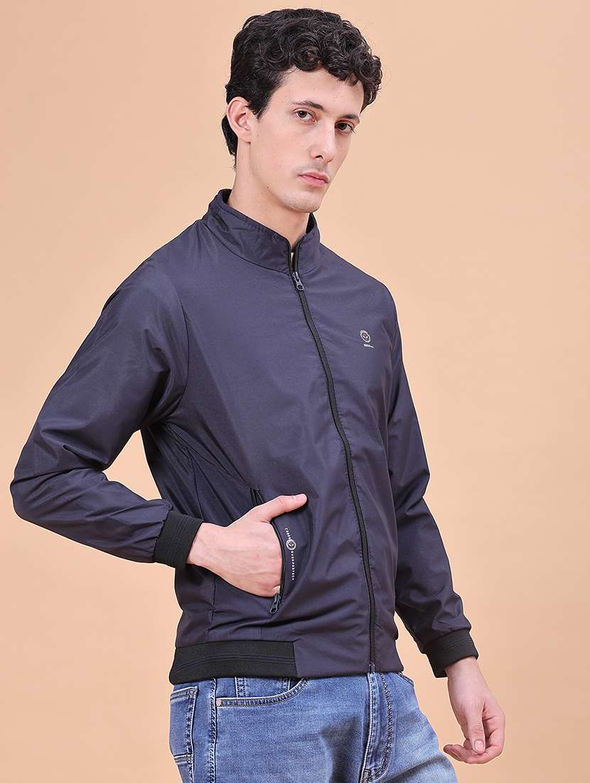 Men Solid Long Sleeve Lightweight Bomber Jacket - 22509048 -  Standard Image - 5