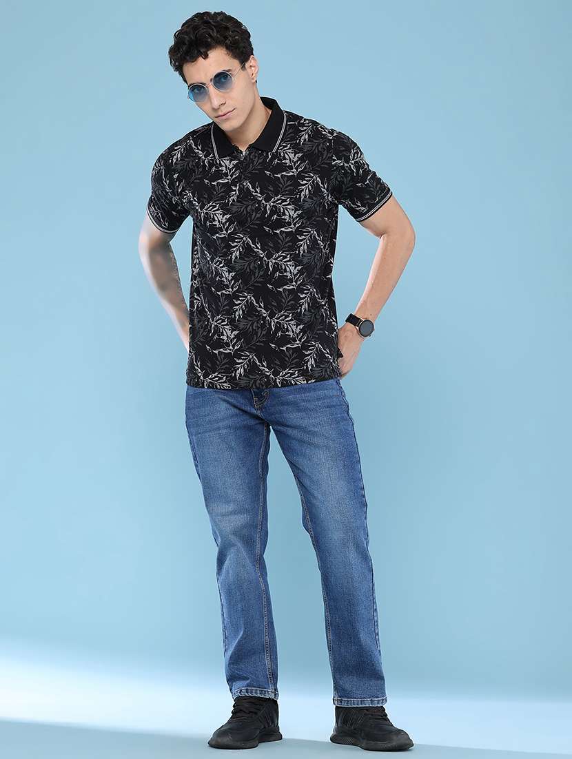 men washed mid rise full length straight jeans - 22509093 -  Standard Image - 5