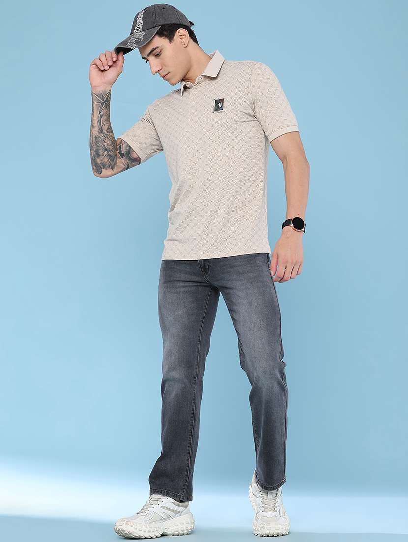 Men Washed Mid Rise Full Length Straight Jeans - 22509095 -  Standard Image - 5