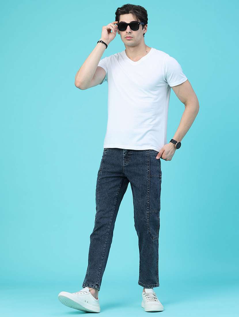 Men Plain Mid Rise Ankle Length Slim Fit Jeans - 22509100 -  Standard Image - 5