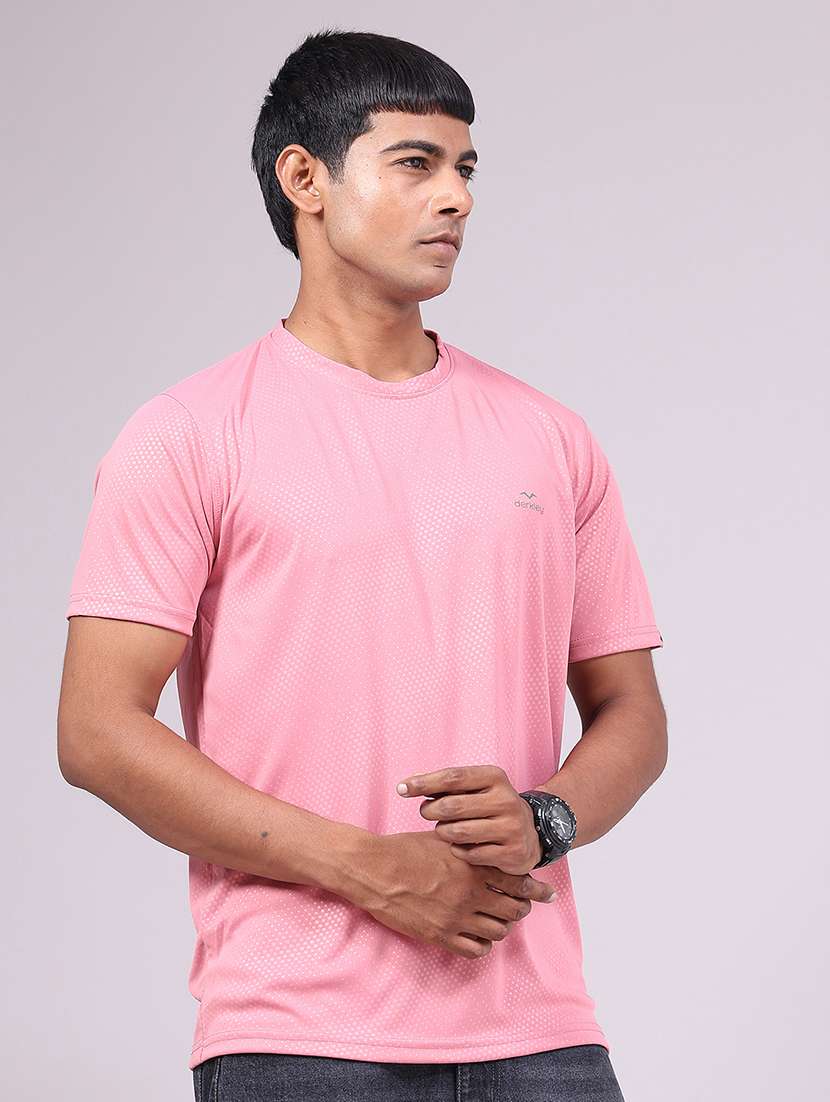 men textured short sleeve slim fit t-shirt - 22509122 -  Standard Image - 3