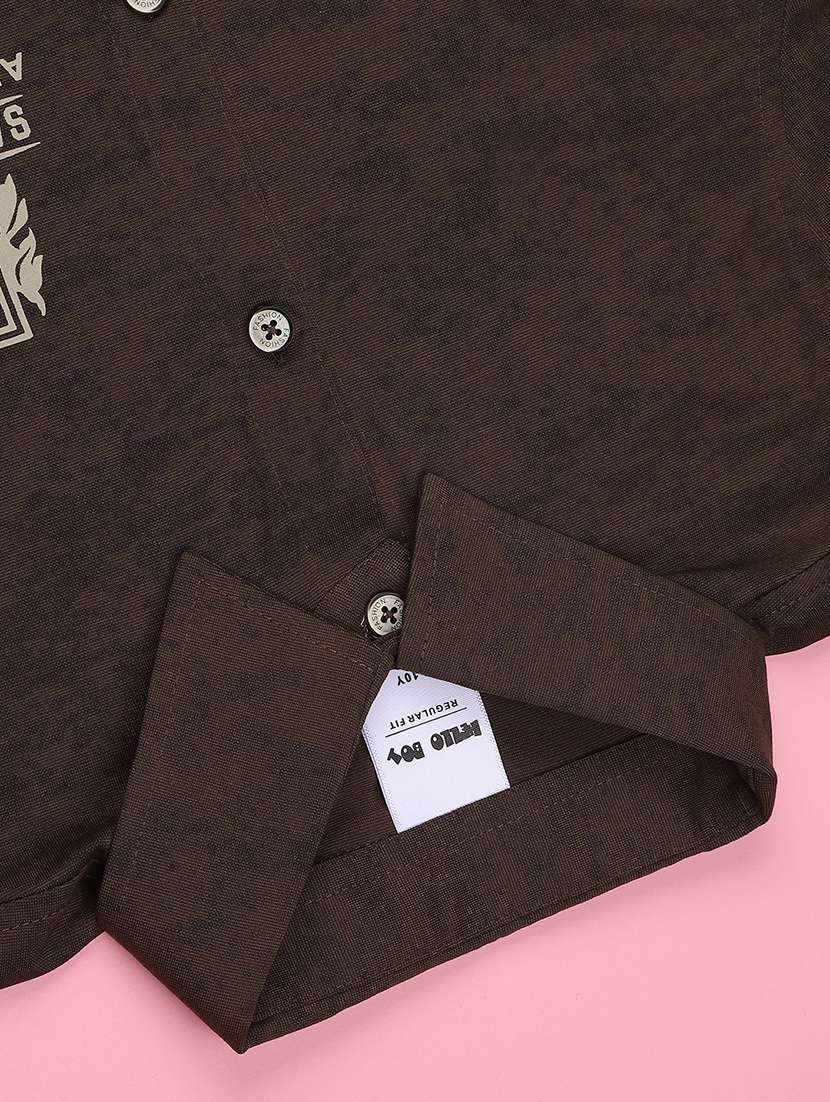 Boys Printed Short Sleeves Egular Fit Shirt - 22509162 -  Standard Image - 3