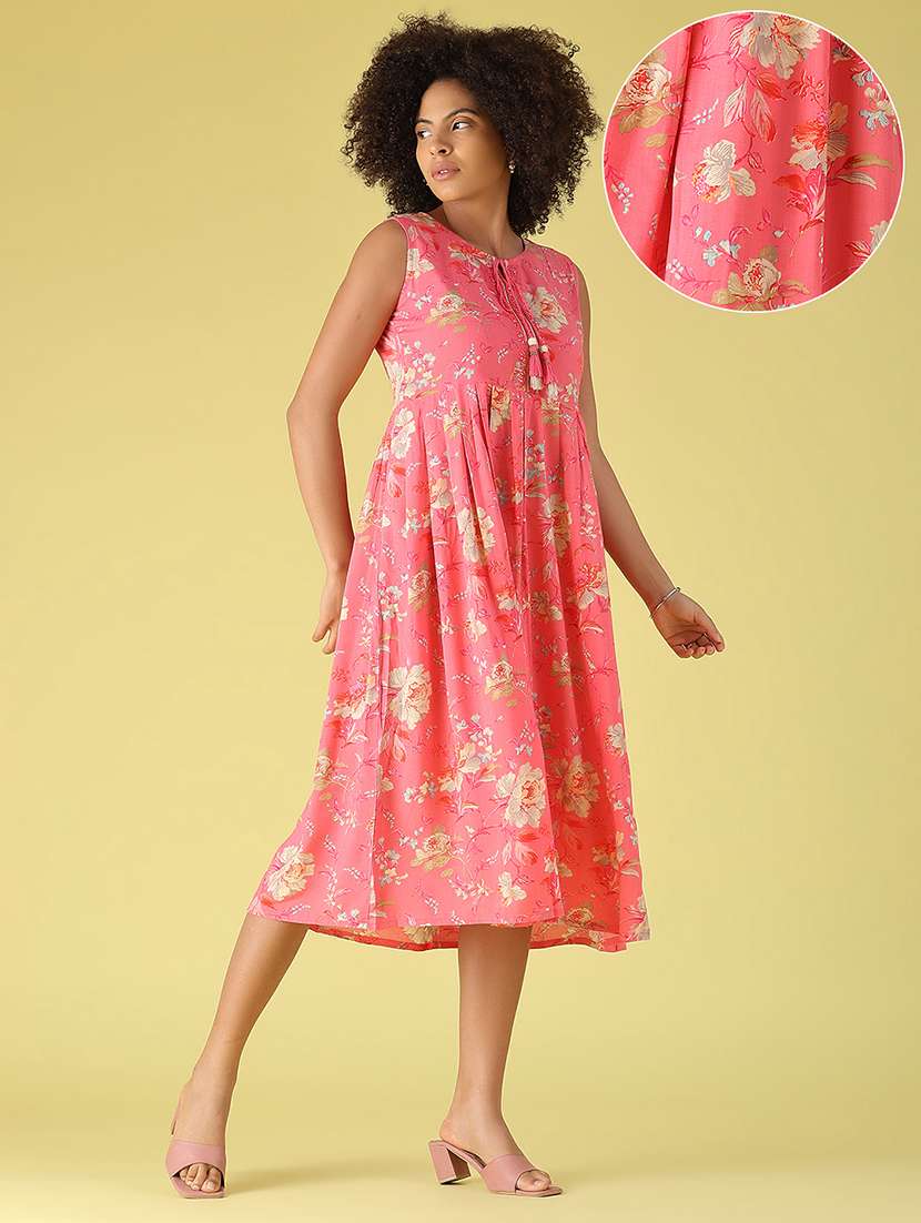 Women Printed Sleeveless A-line Dress - 22509205 -  Standard Image - 3