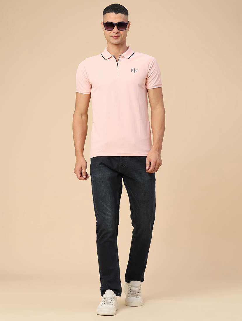 Men Solid Short Sleeve Slim Fit Polo T-shirt - 22509249 -  Standard Image - 5
