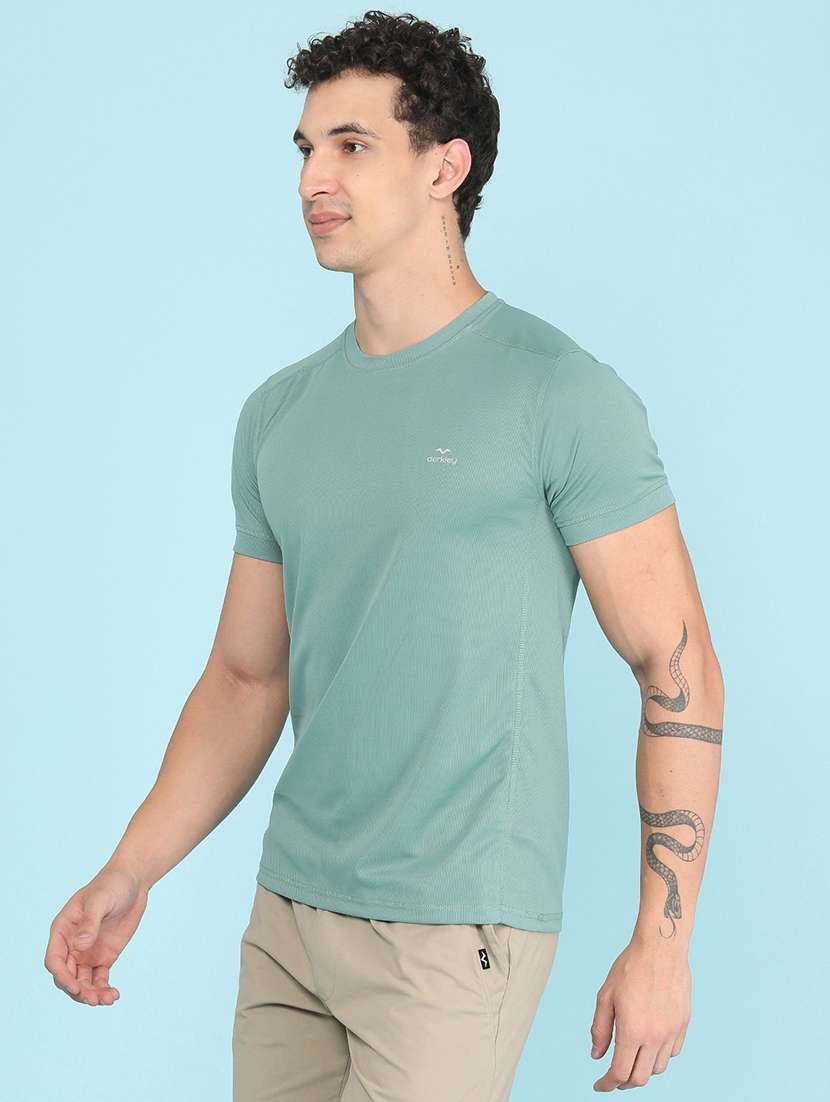 men solid short sleeve slim fit t-shirt - 22509390 -  Standard Image - 3