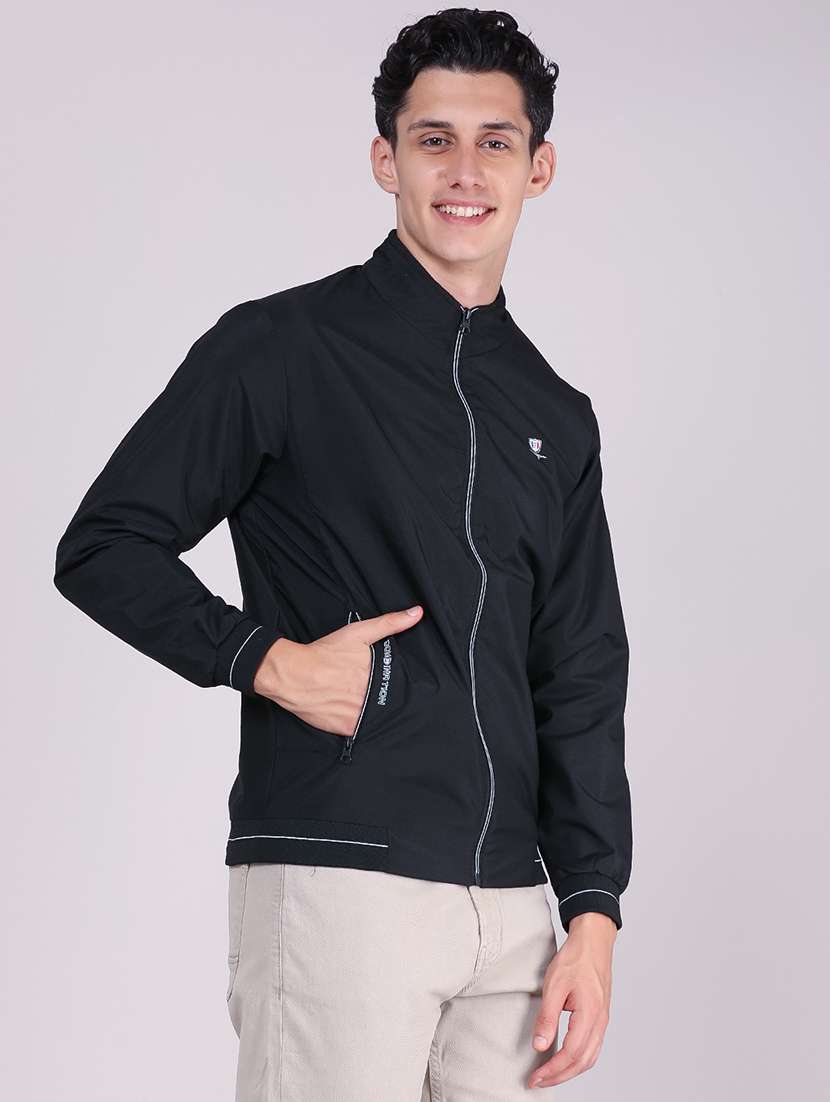 Men Solid Long Sleeve Lightweight Bomber Jacket - 22509467 -  Standard Image - 5