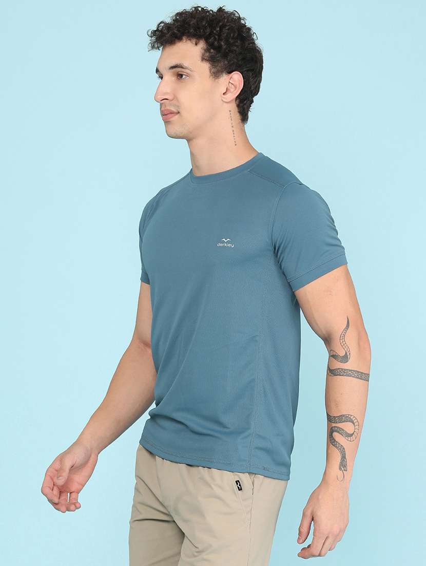 men solid short sleeve slim fit t-shirt - 22509613 -  Standard Image - 3