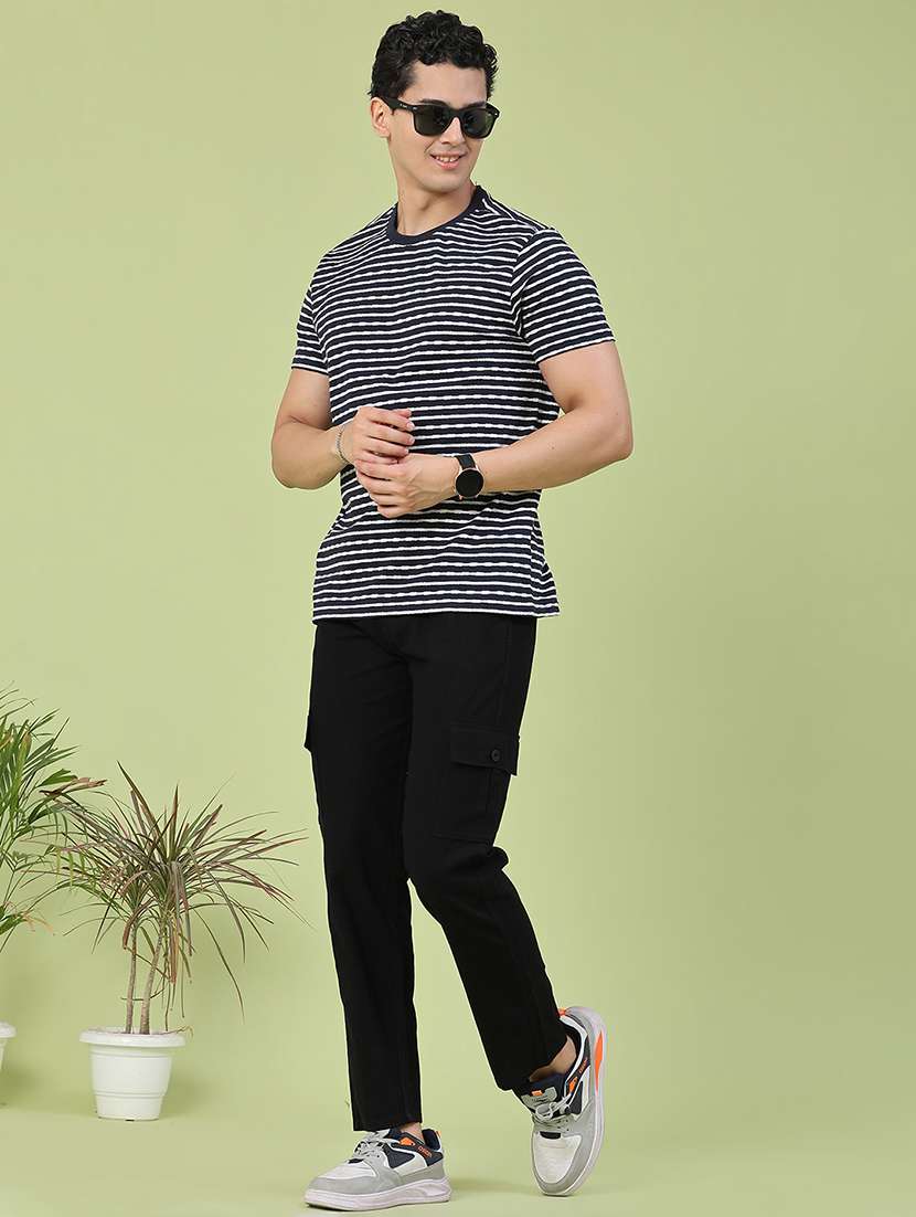 men solid mid rise regular fit cargo  - 22510299 -  Standard Image - 5