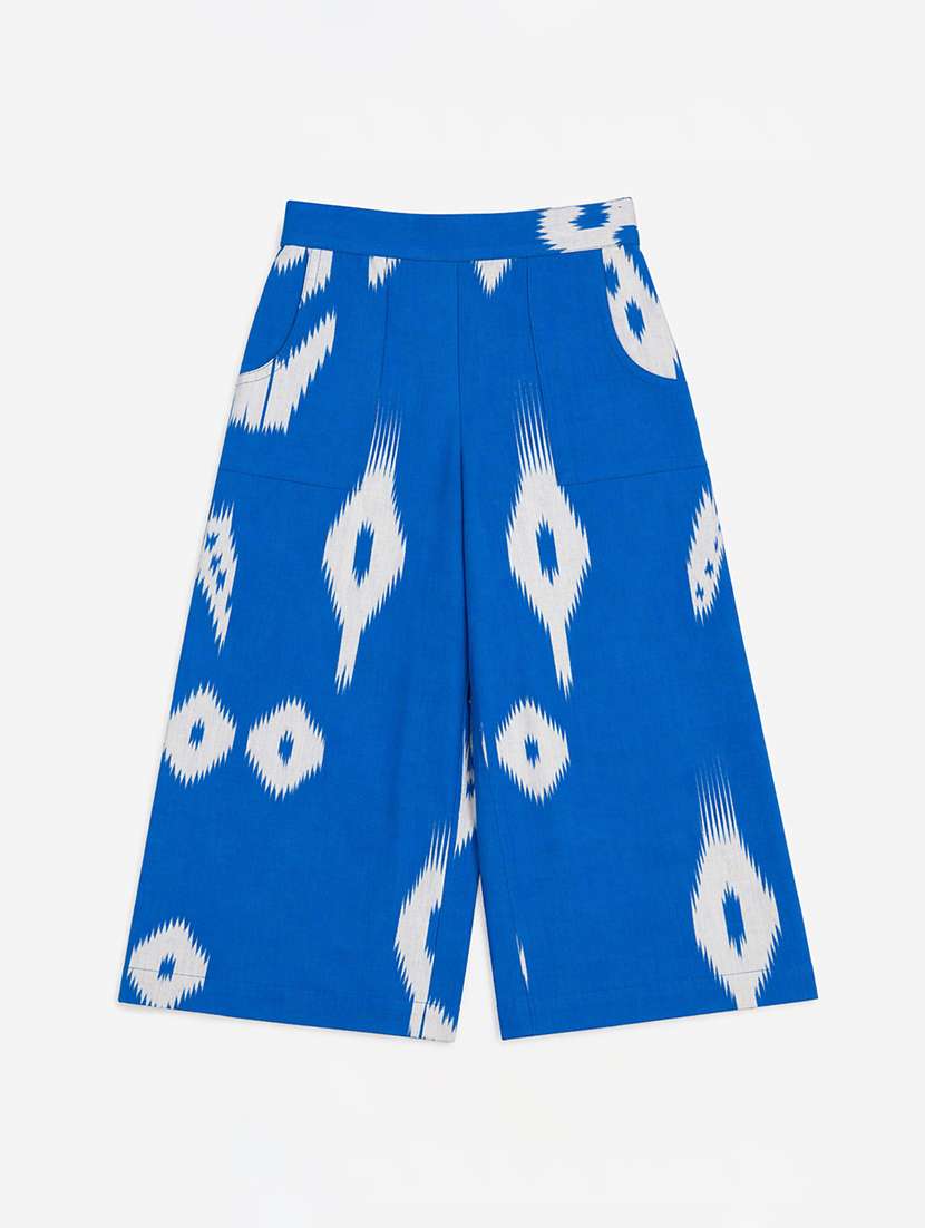 girls printed short sleeves shirt and trouser co-ord set - 22511067 -  Standard Image - 3