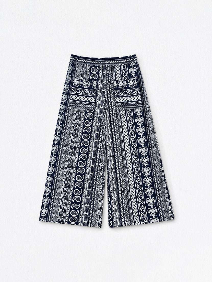 girls printed short sleeves shirt and trouser co-ord set - 22511071 -  Standard Image - 3