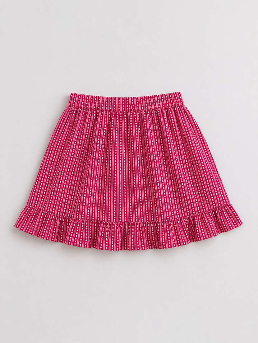 girls printed sleeveless top and skirt co-ord set - 22511100 -  Standard Image - 3