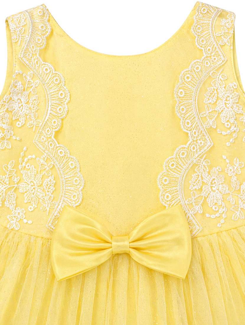 girls solid with work sleeveless frock - 22511134 -  Standard Image - 3