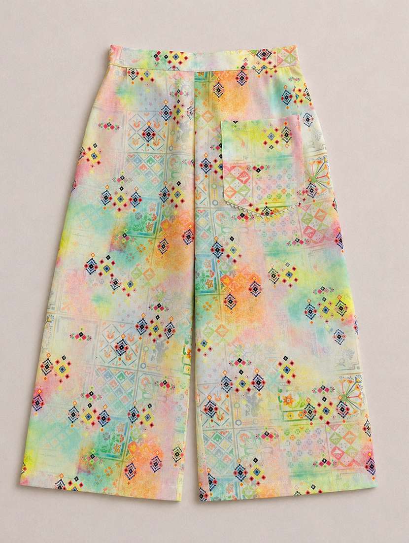 girls printed sleeveless top and trouser co-ord set - 22511155 -  Standard Image - 3