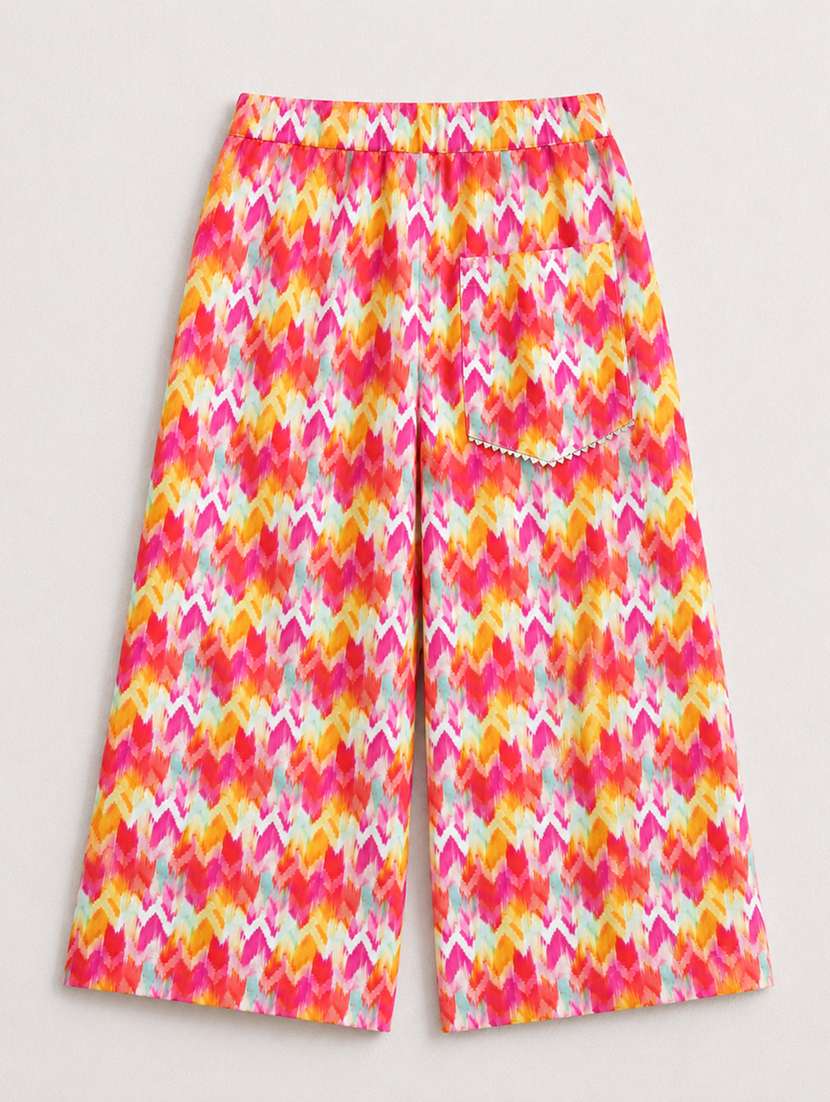 girls printed printed top and palazzo co-ord set - 22511156 -  Standard Image - 3