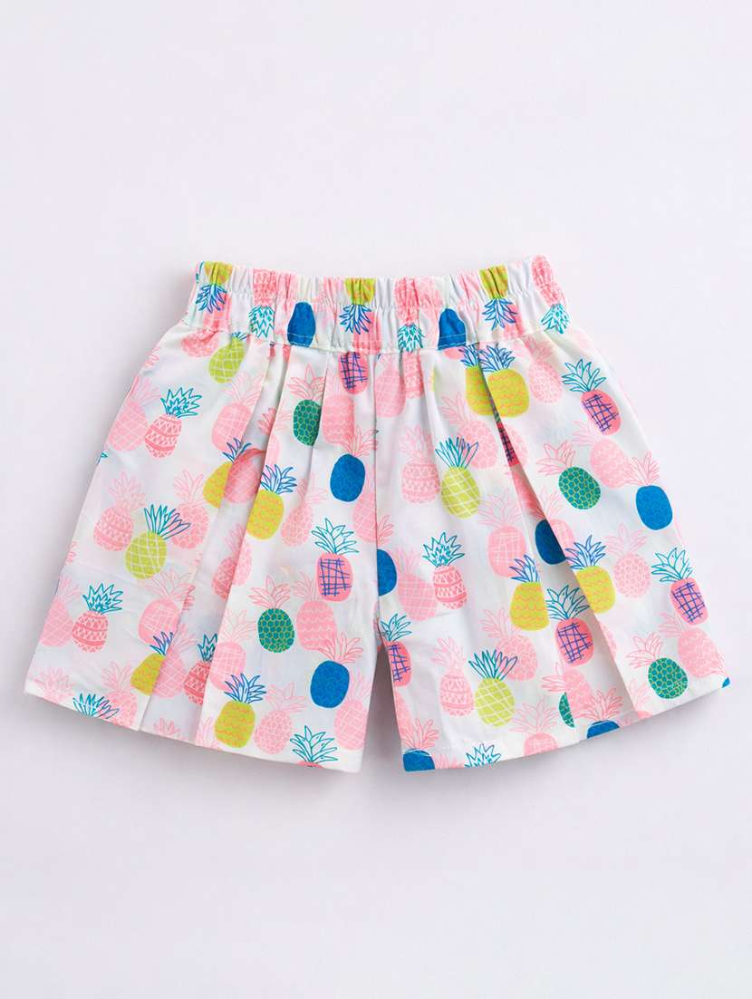 girls printed sleeveless top and shorts co-ord set - 22511209 -  Standard Image - 3