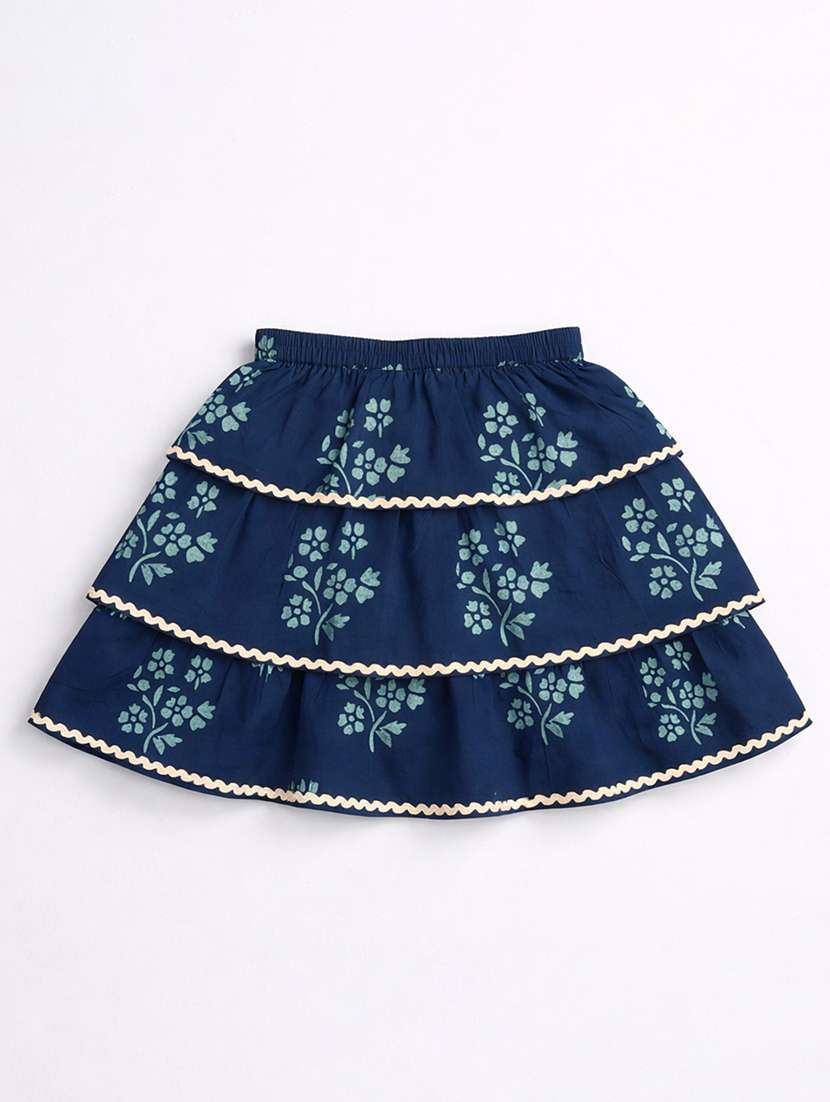 girls printed sleeveless top and skirt co-ord set - 22511237 -  Standard Image - 3