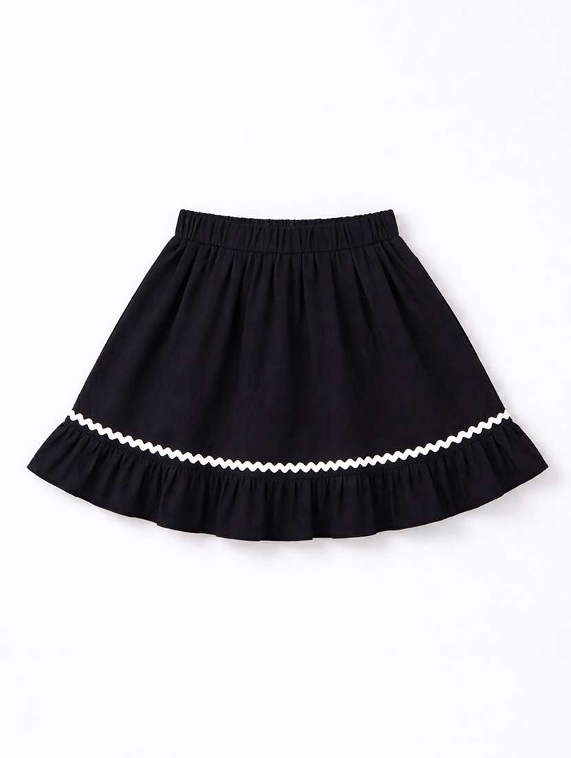 girls solid square top and skirt co-ord set - 22511238 -  Standard Image - 3