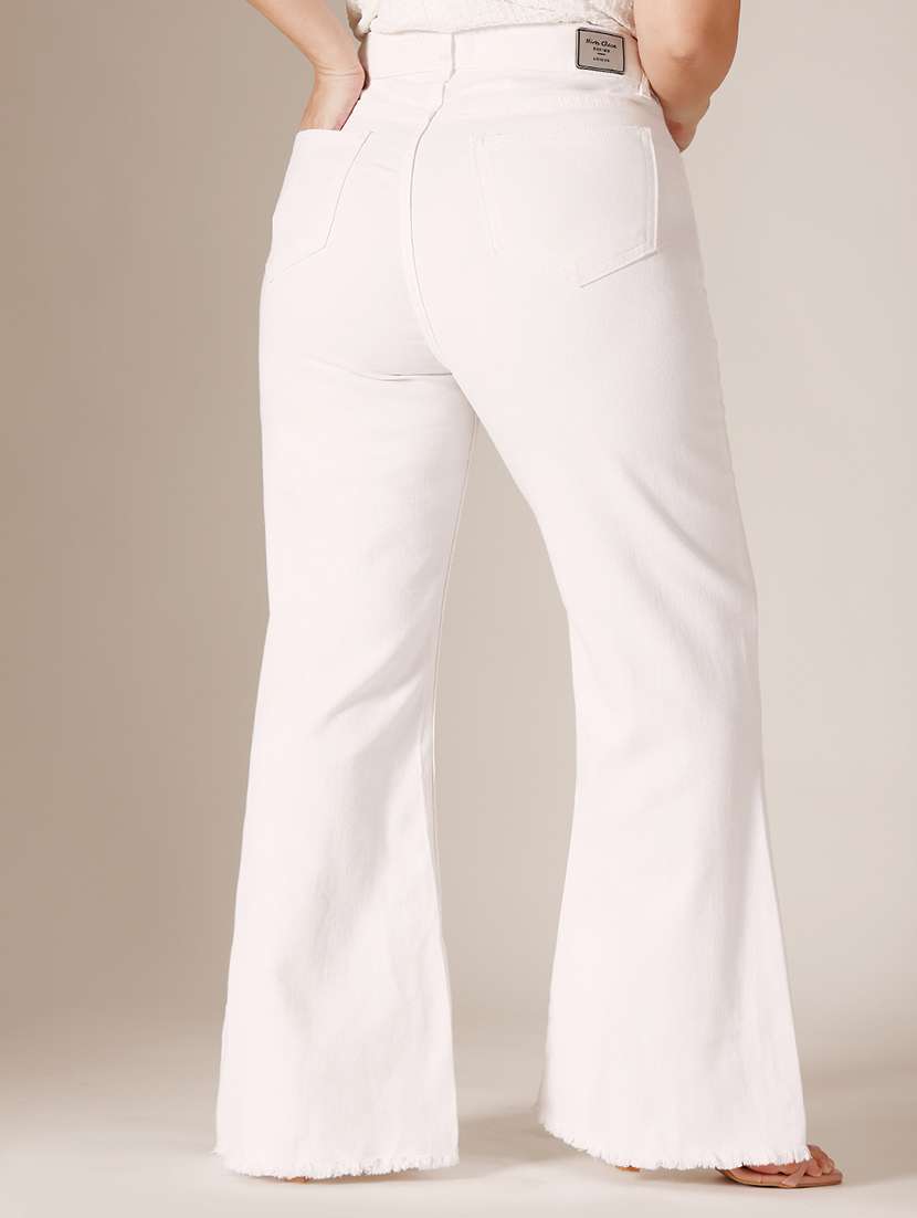 women solid high rise bootcut jeans - 22511339 -  Standard Image - 3
