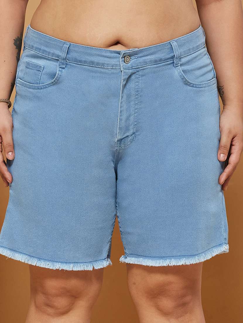 women solid high rise bermuda shorts - 22511381 -  Standard Image - 3