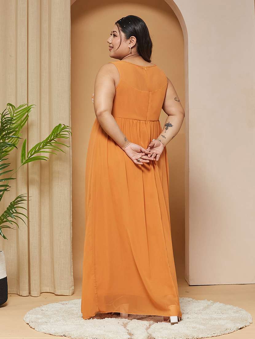 Women Embroidered Round Neck Gown - 22511479 -  Standard Image - 3