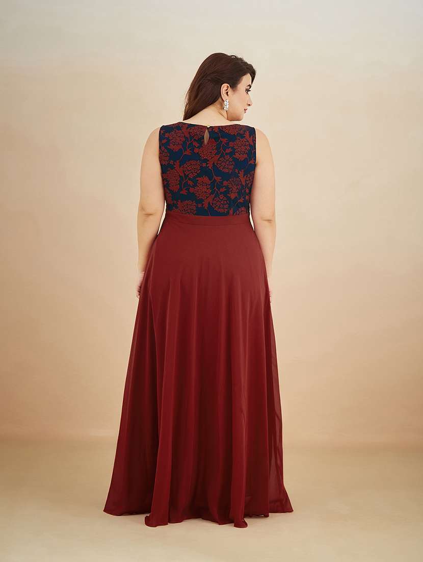Women Self Design Sleeveless Fit And Flare Dress - 22511536 -  Standard Image - 3
