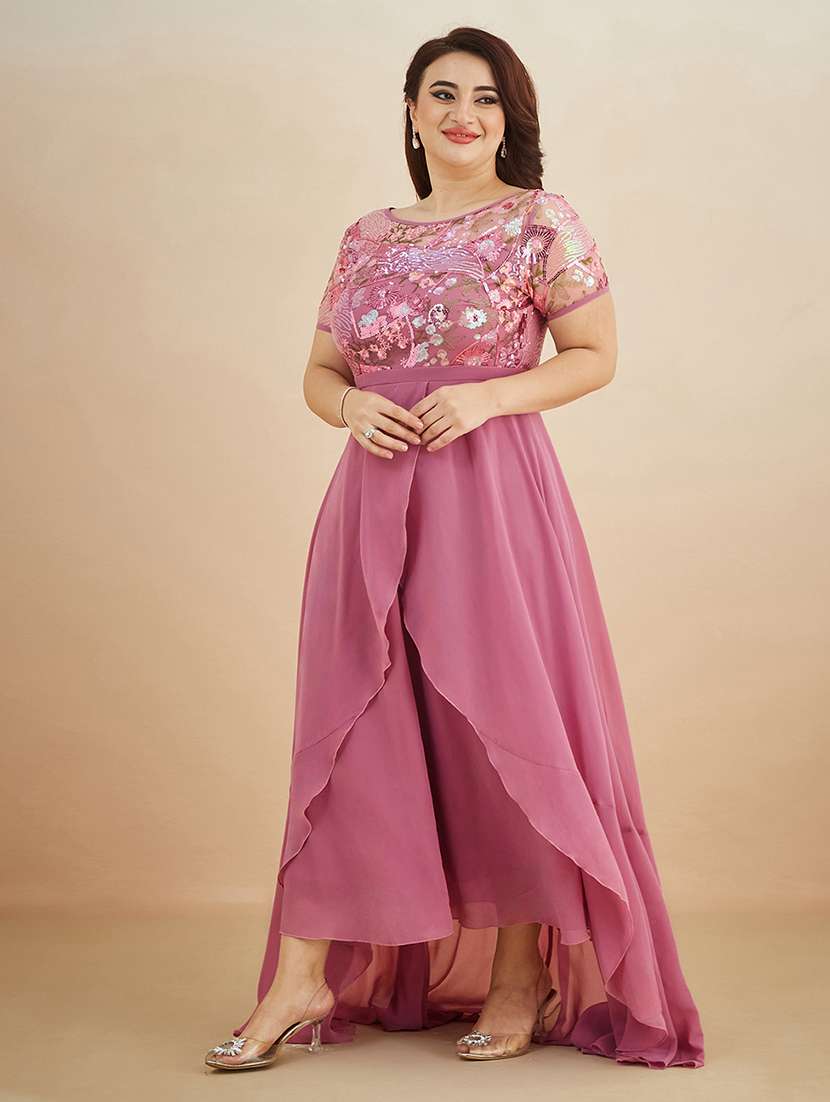 women embroidered short sleeves layered dress - 22511578 -  Standard Image - 3