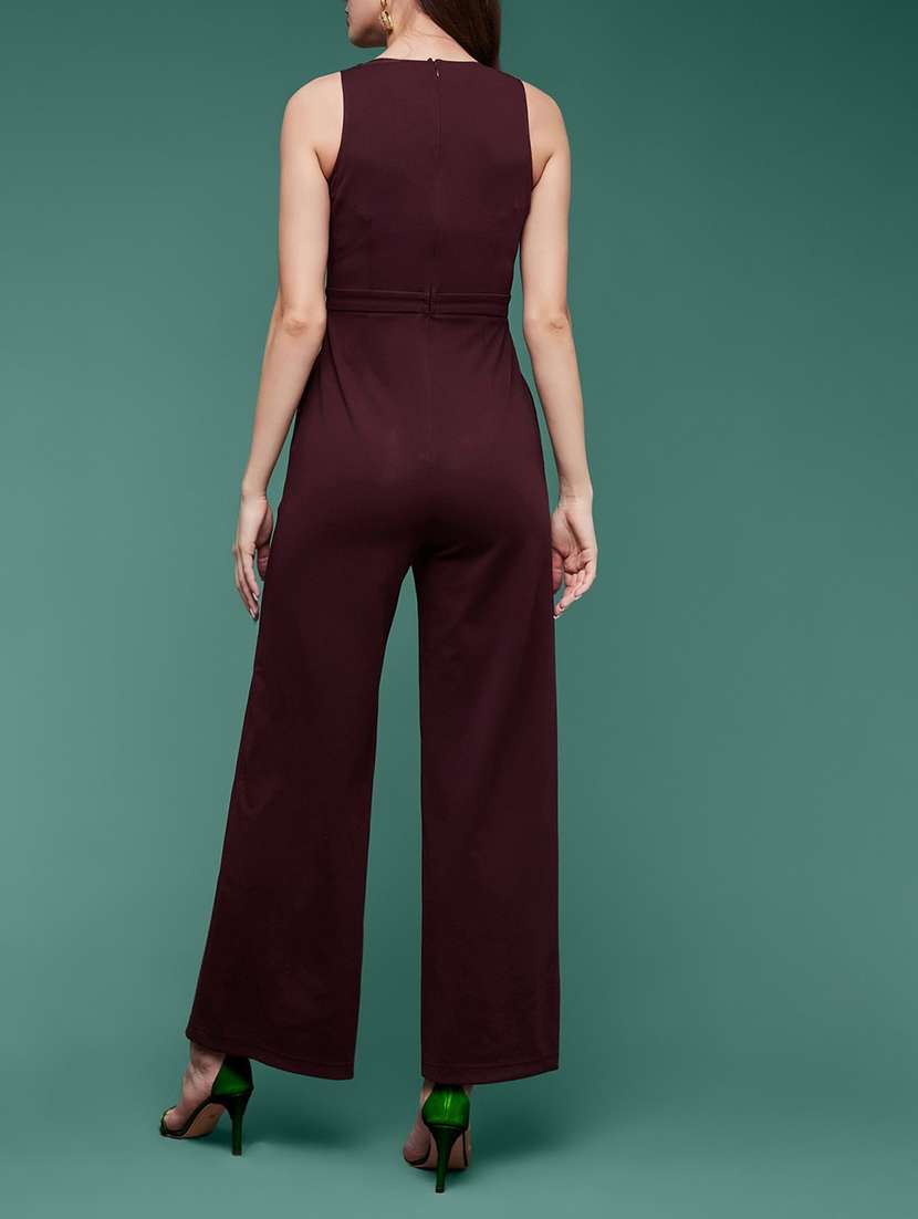 women solid sleeveless full leg jumpsuit - 22511641 -  Standard Image - 3