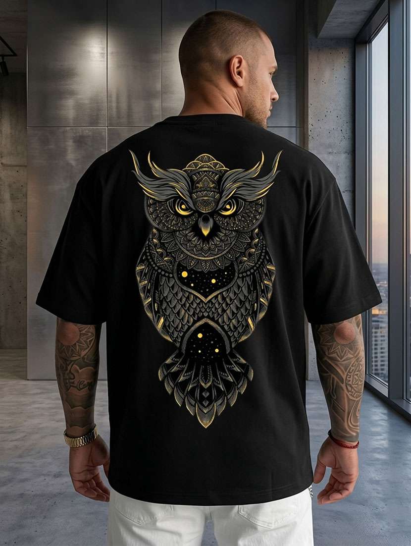 men printed short sleeve oversized t-shirt