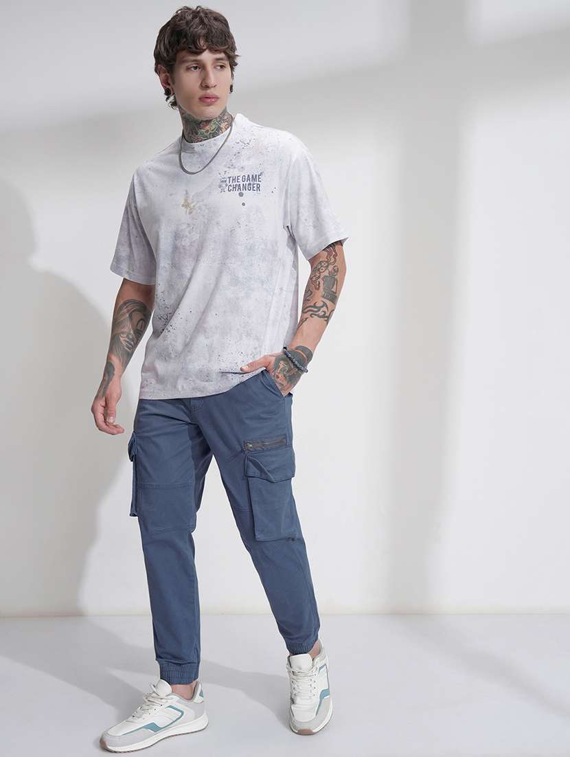 men solid mid rise regular fit jogger - 22511791 -  Standard Image - 5