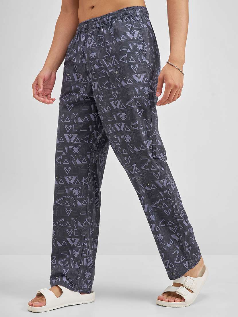 Men Printed Mid Rise Full Length Track Pant - 22511849 -  Standard Image - 3