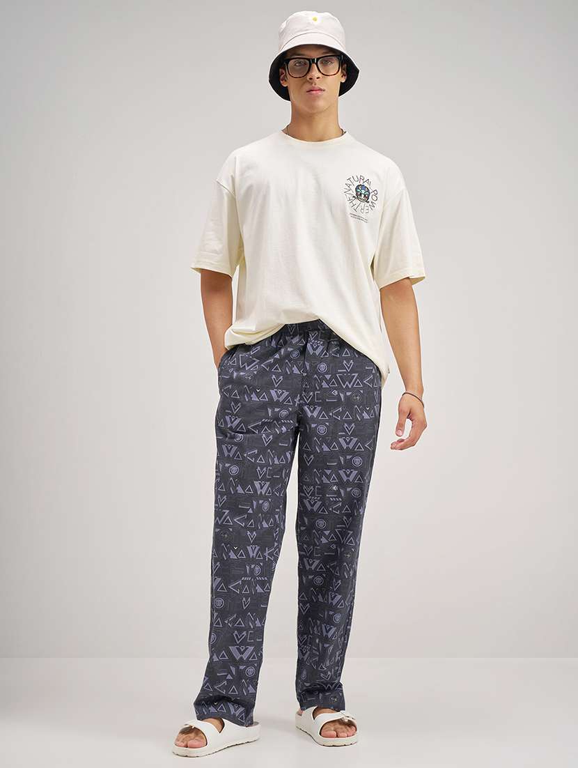 Men Printed Mid Rise Full Length Track Pant - 22511849 -  Standard Image - 5