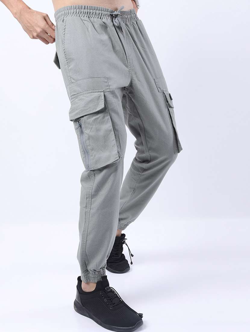 men solid mid rise regular fit jogger - 22511854 -  Standard Image - 3