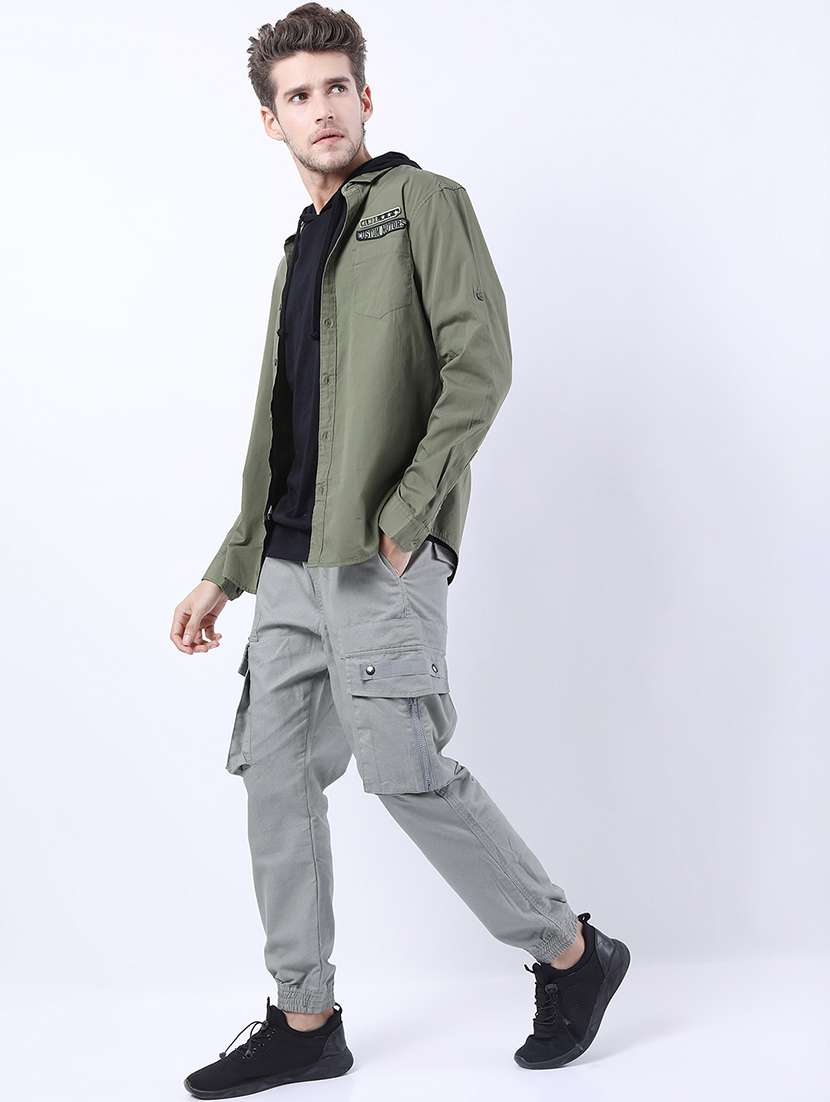 men solid mid rise regular fit jogger - 22511854 -  Standard Image - 5