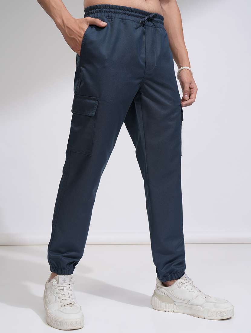 men solid mid rise regular fit jogger - 22511856 -  Standard Image - 3