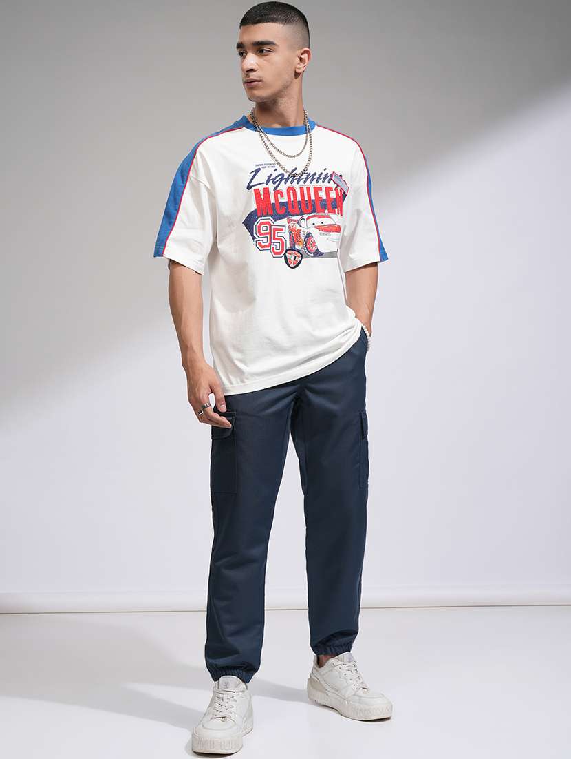 men solid mid rise regular fit jogger - 22511856 -  Standard Image - 5