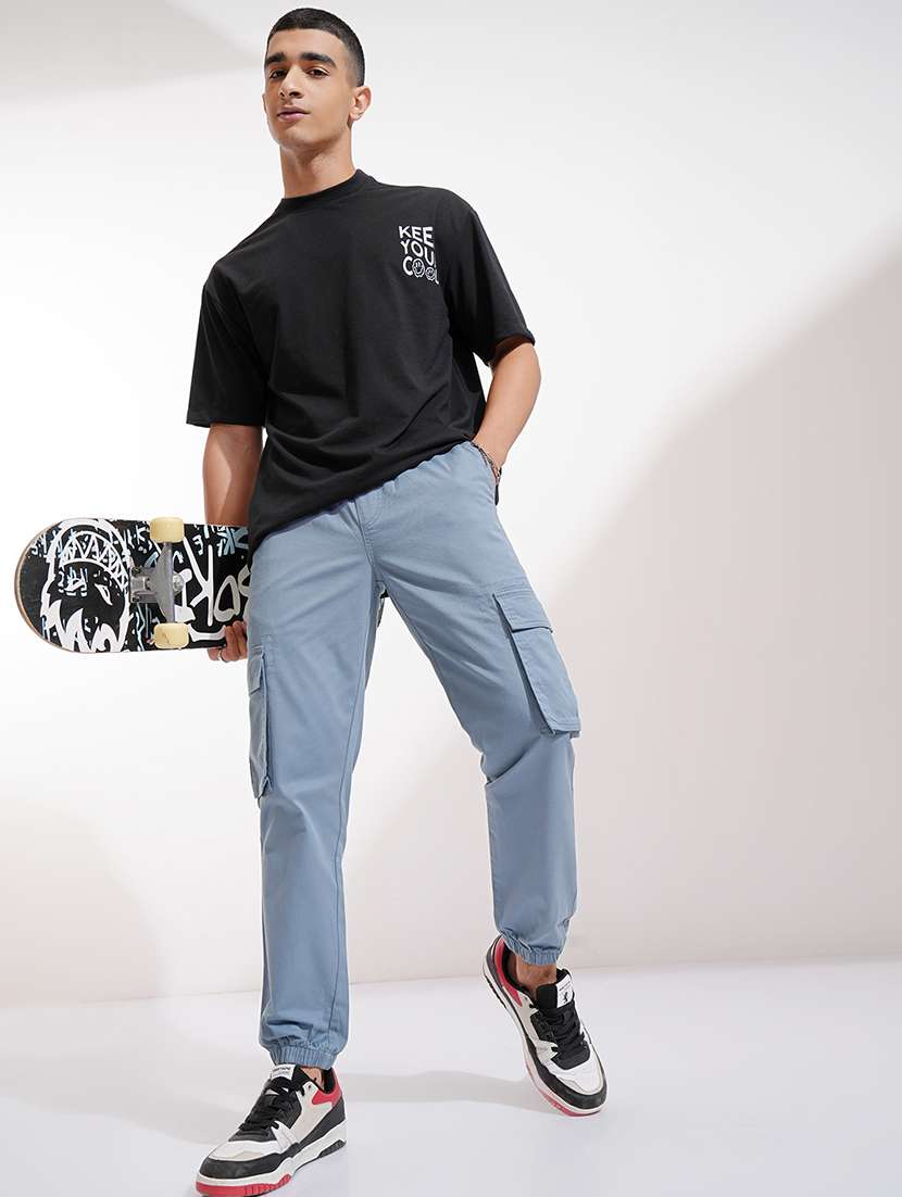 Men Solid Mid Rise Regular Fit Jogger - 22511859 -  Standard Image - 5