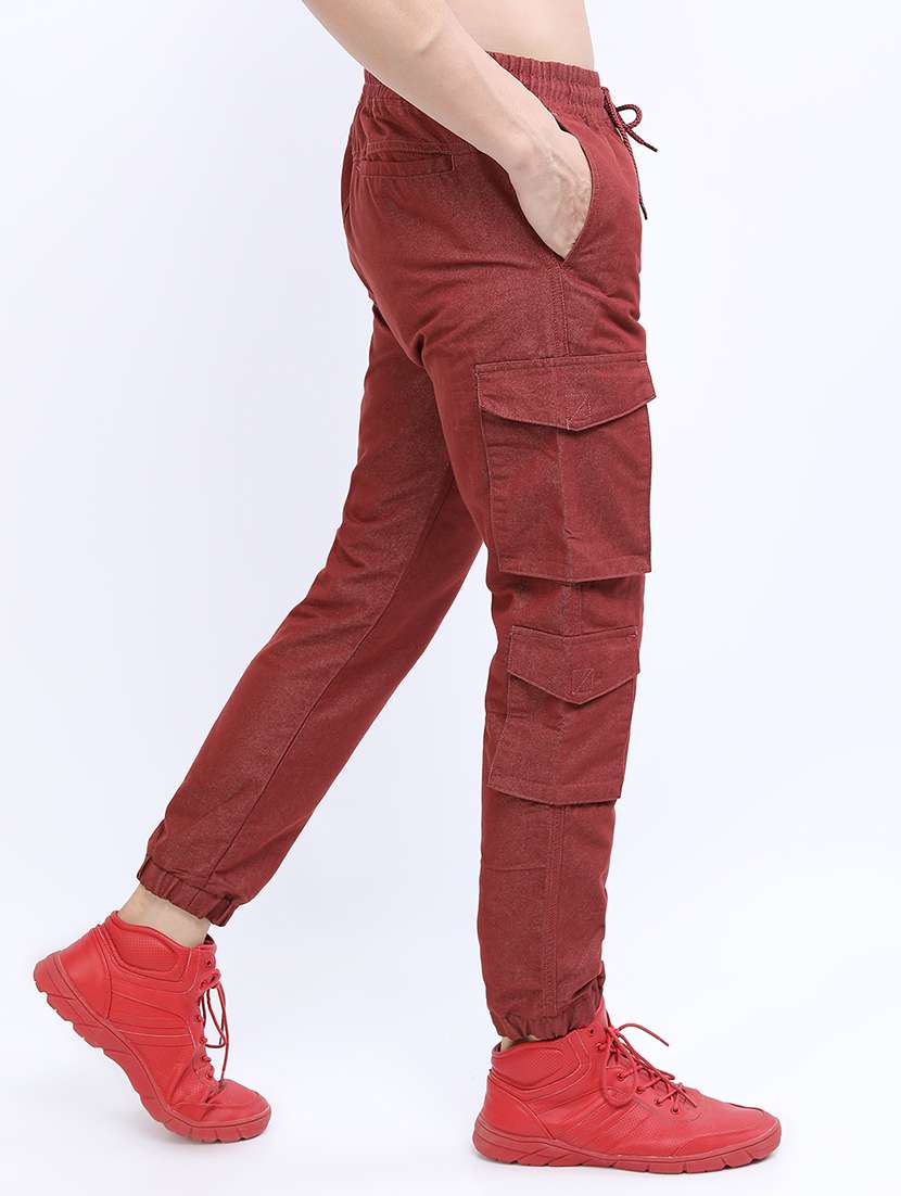 men solid mid rise regular fit jogger - 22511866 -  Standard Image - 3