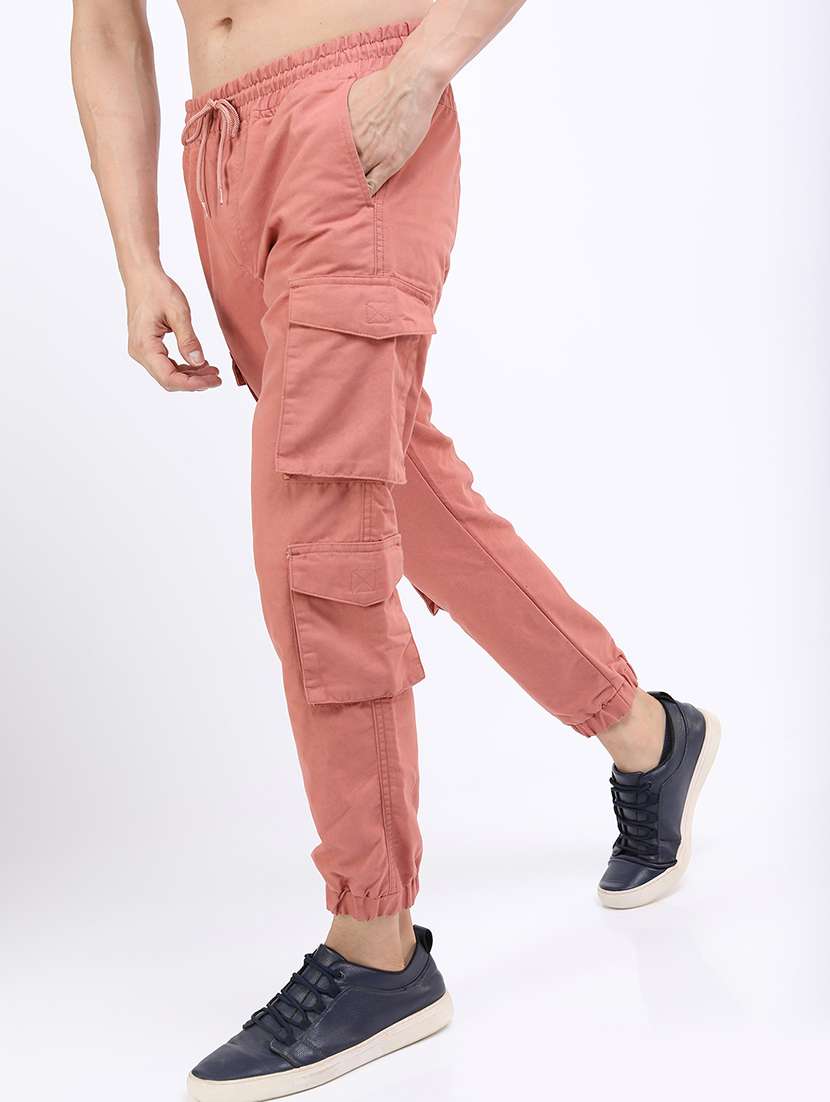 men solid mid rise regular fit jogger - 22511869 -  Standard Image - 3