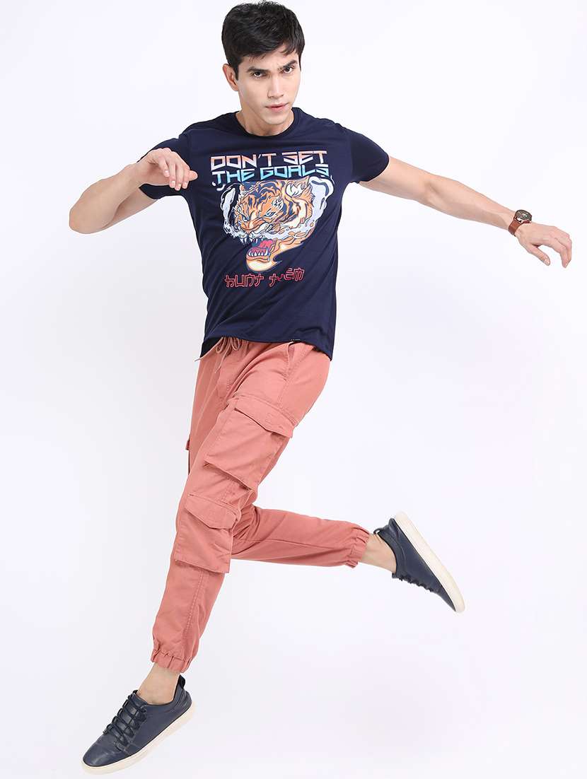 men solid mid rise regular fit jogger - 22511869 -  Standard Image - 5