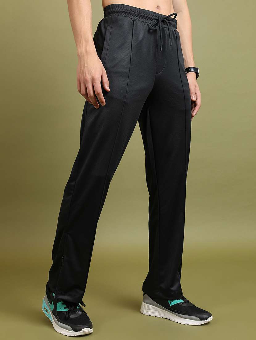 men solid mid rise full length track pant - 22511878 -  Standard Image - 3