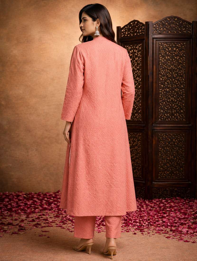 women self design long sleeve kurta pant with dupatta set - 22511929 -  Standard Image - 3