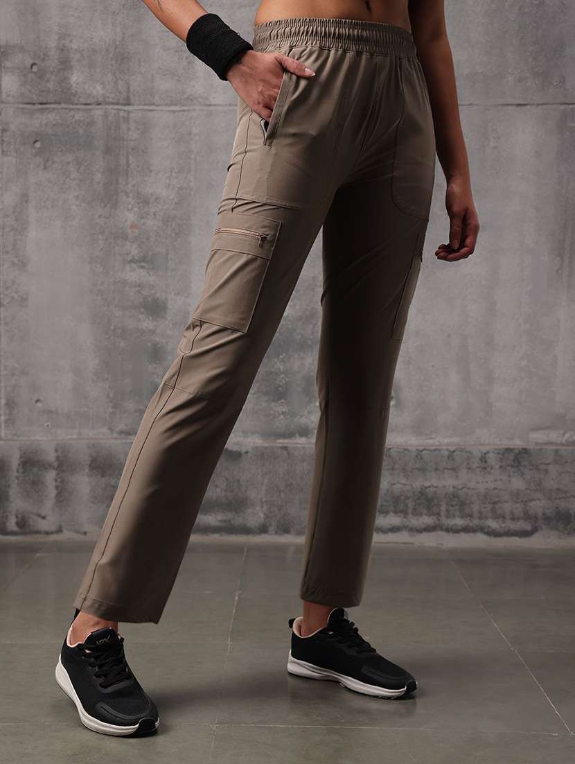 women solid mid rise regular track pant - 22512209 -  Standard Image - 3