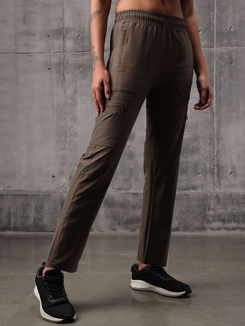 women solid mid rise regular track pant - 22512210 -  Standard Image - 3