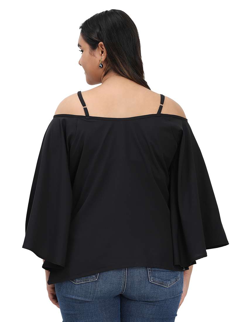 Women Solid Cold Shoulder Top - 22512306 -  Standard Image - 3