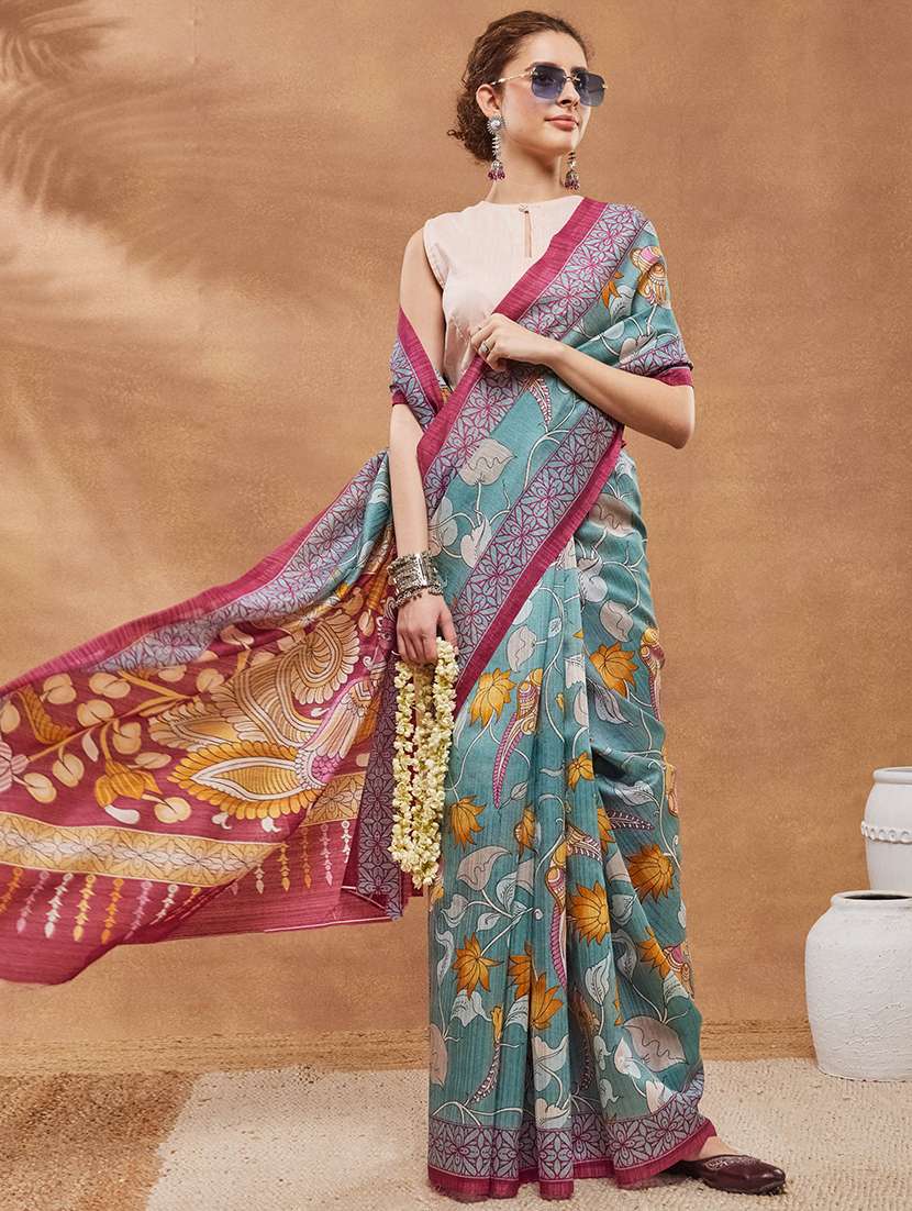 women kalamkari ready to wear saree with blouse - 22512336 -  Standard Image - 3