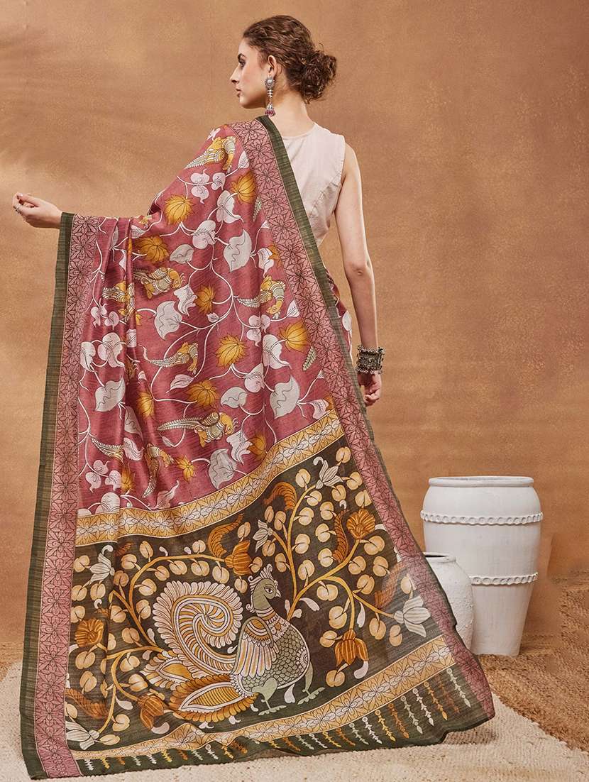 women kalamkari ready to wear saree with blouse - 22512341 -  Standard Image - 3